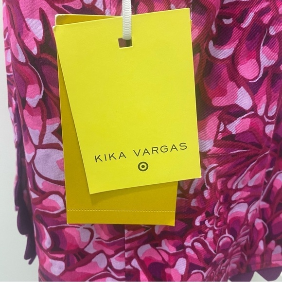 Women’s Scallop Floral Wrap Midi Skirt Kika Vargas Pink Size 0 - Picture 8 of 10